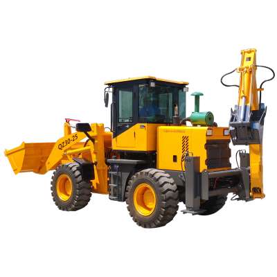 Latest 0.32cbm bucket wheel backhoe loader QZ30-25