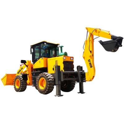 Earth moving machinery equipment loader excavator wheel backhoe loaderQZ30-25 can be equipped with snow shovel or breaker