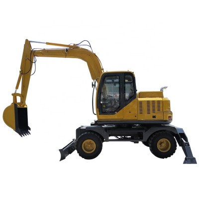 QIYANG 8.0ton wheel excavator QW-75 with best price for sale